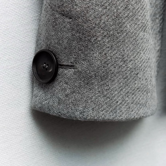 NEW WITH TAGS ZARA LONG LINE BELTED WOOL BLEND COAT - Picture 13 of 13